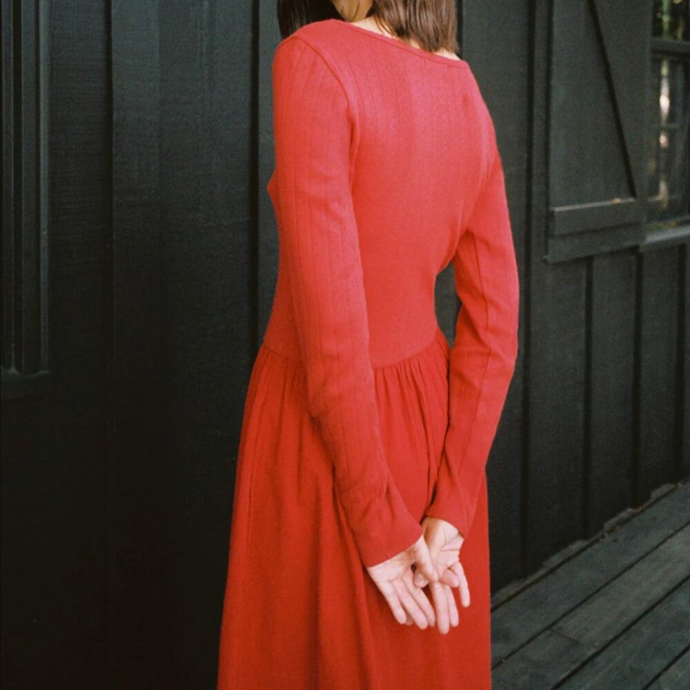 SOLD // Christy Dawn Ramona Dress in Crimson Size M - Picture 3 of 6
